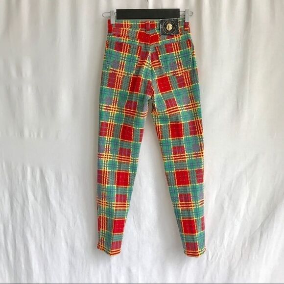 Vintage 90s Versace Couture patterned Jeans 28 - Picture 5 of 8